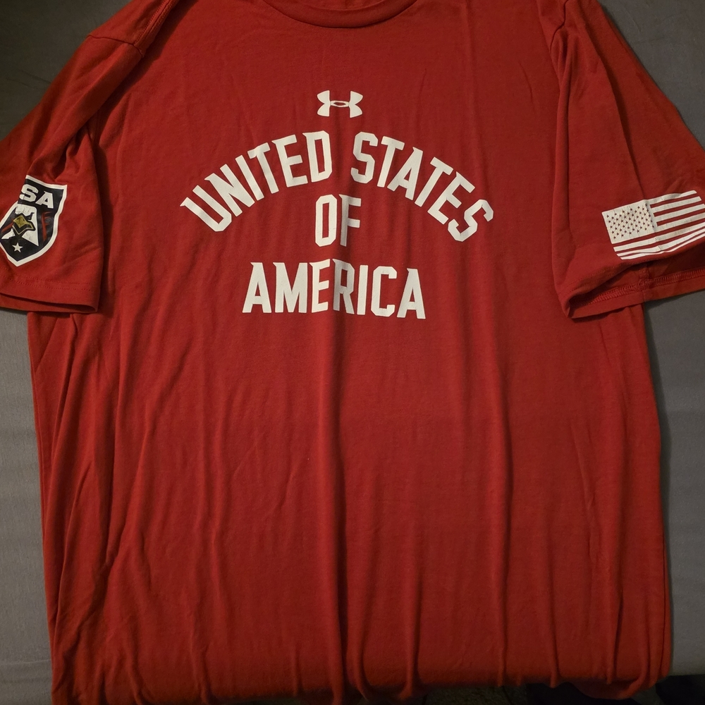 Under Armour Red USA Graphic Tee